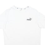 PUMA Mens White Logo Graphic T-Shirt M Short Sleeve Crew Neck Casual Wear