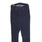 CALVIN KLEIN JEANS Womens Slim Dark Blue Denim Jeans Zip W26 L27 Stylish Cotton