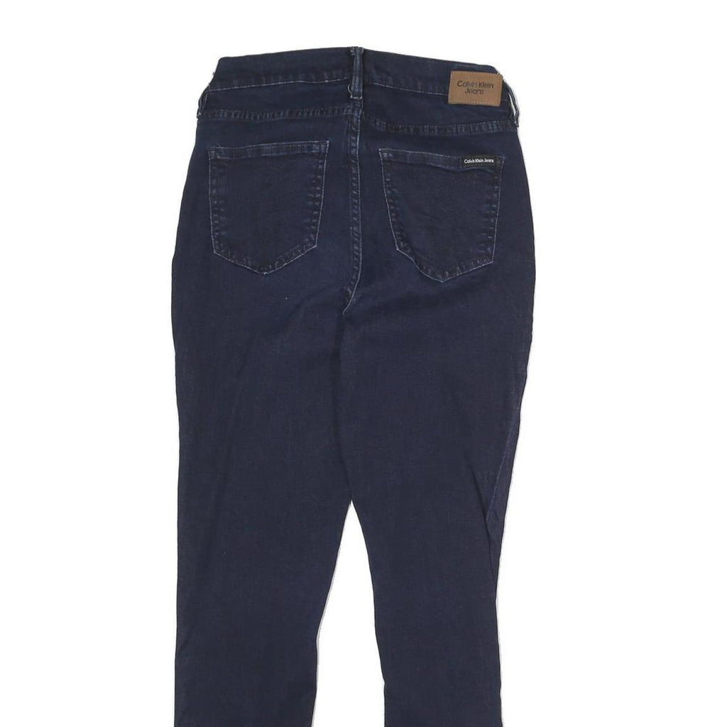 CALVIN KLEIN JEANS Womens Slim Dark Blue Denim Jeans Zip W26 L27 Stylish Cotton