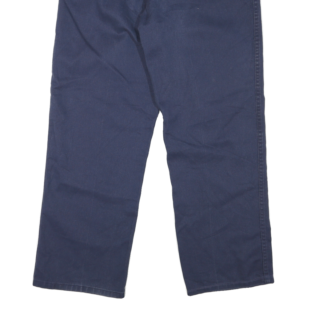 BEN DAVIS Mens Cotton Blend Navy Regular Straight Trousers W36 L30 Workwear