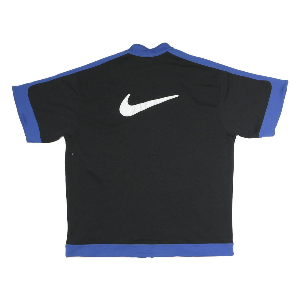 NIKE Mens Black & Blue Zip Jacket XL Polyester Blend Casual Sportswear Athletic