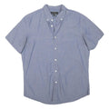 BANANA REPUBLIC Mens Blue & White Dotted Short Sleeve Shirt M Cotton Blend