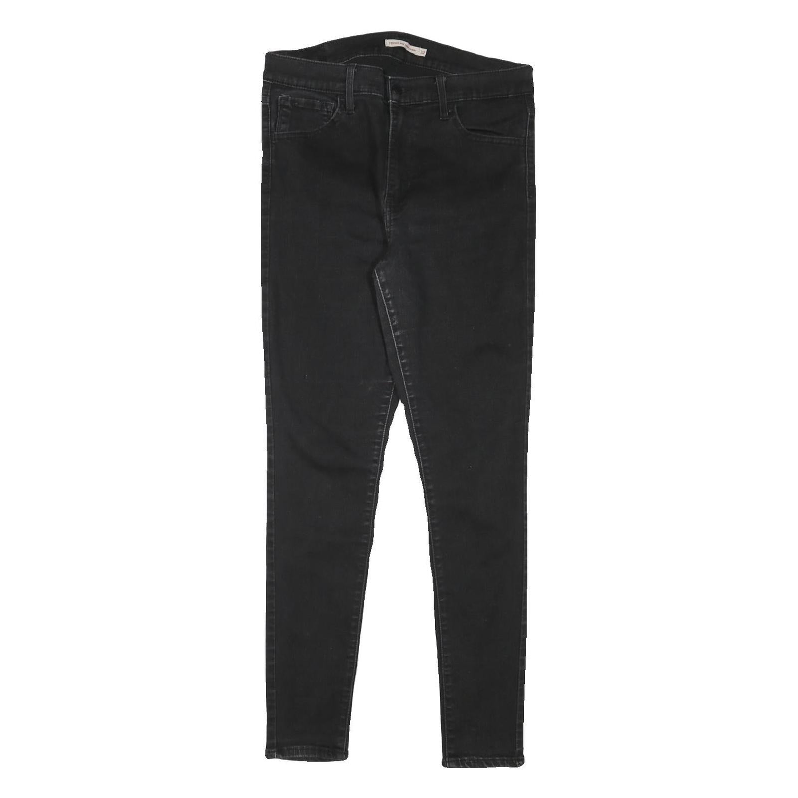 LEVI'S Womens Jeans Black Slim Skinny Denim W30 L28 Zip Cotton Blend