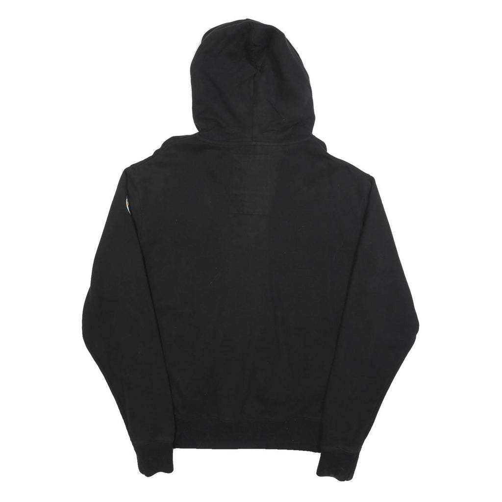 JUVENTUS Mens Black Football Club Full Zip Hoodie L Cotton Blend