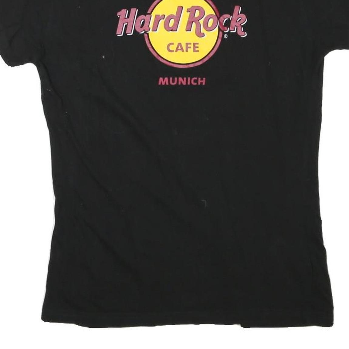 HARD ROCK CAFE Womens Black Munich T-Shirt XL Short Sleeve Crew Neck Cotton