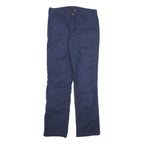 CARHARTT Mens Navy Regular Straight Cotton Blend Trousers W30 L30 Workwear Zip