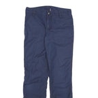 CARHARTT Mens Navy Regular Straight Cotton Blend Trousers W30 L30 Workwear Zip