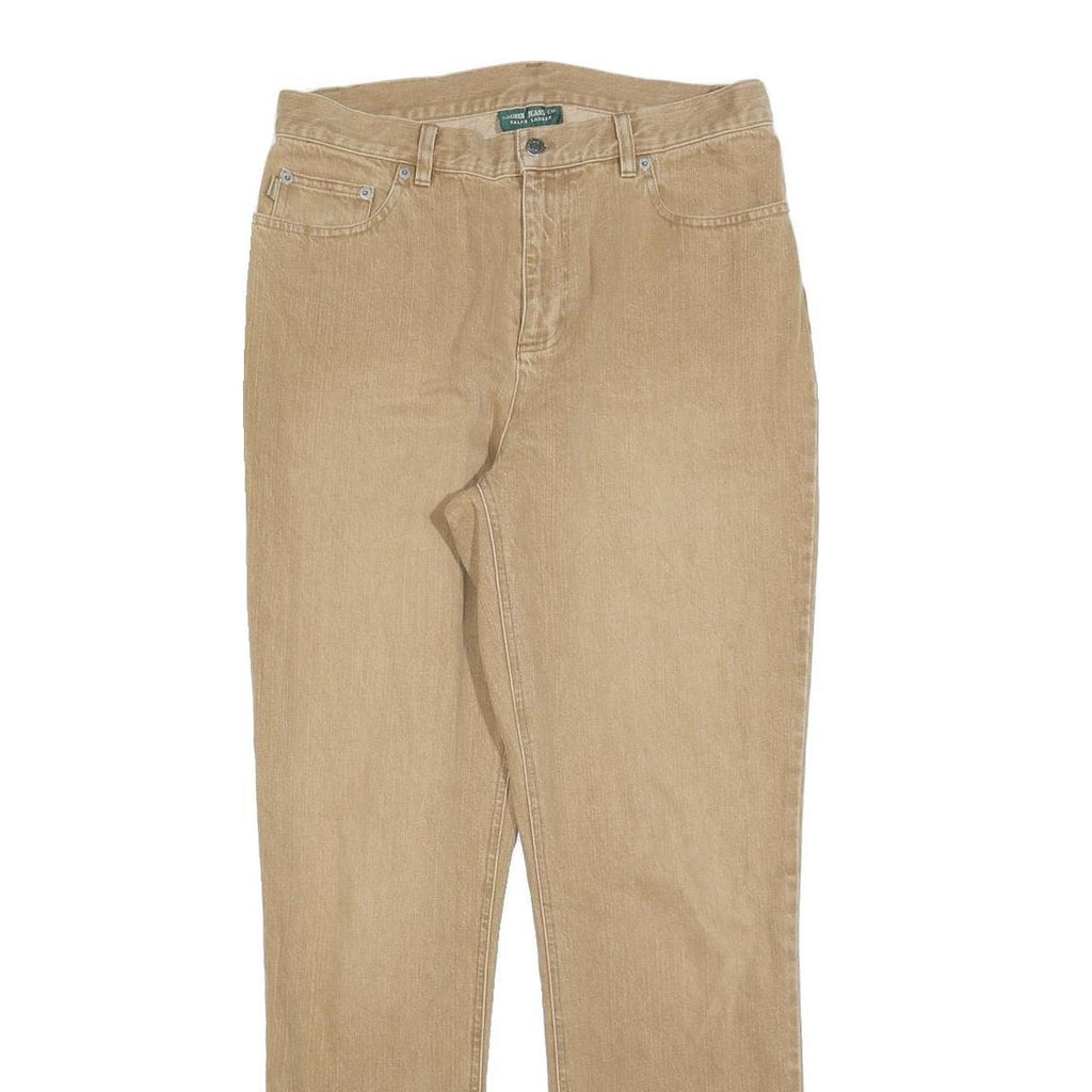 LAUREN RALPH LAUREN Womens Jeans Beige Regular Straight Denim Regular W32 L32