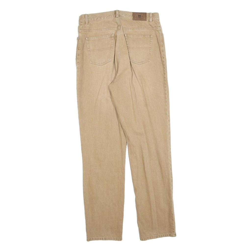 LAUREN RALPH LAUREN Womens Jeans Beige Regular Straight Denim Regular W32 L32