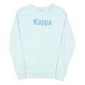 KAPPA Womens Light Blue Sweatshirt Crew Neck M Cotton Blend Logo Print