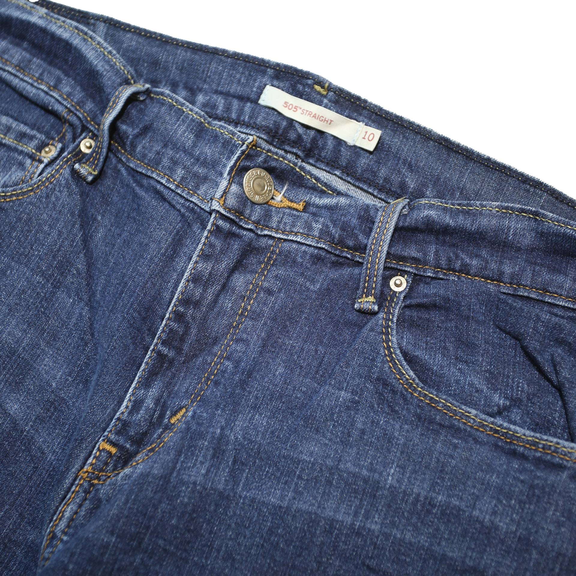LEVI'S 505 Womens Jeans Blue Regular Straight Denim Medium W30 L30 Classic Fit