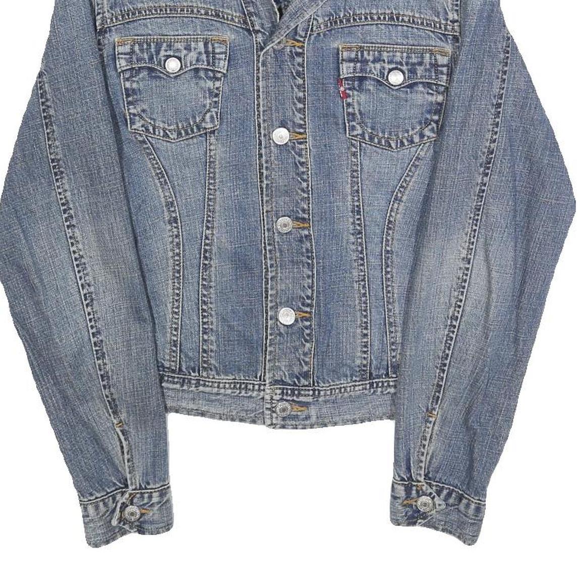 LEVI'S Womens Blue Denim Button Jacket S Cotton Classic Casual Retro