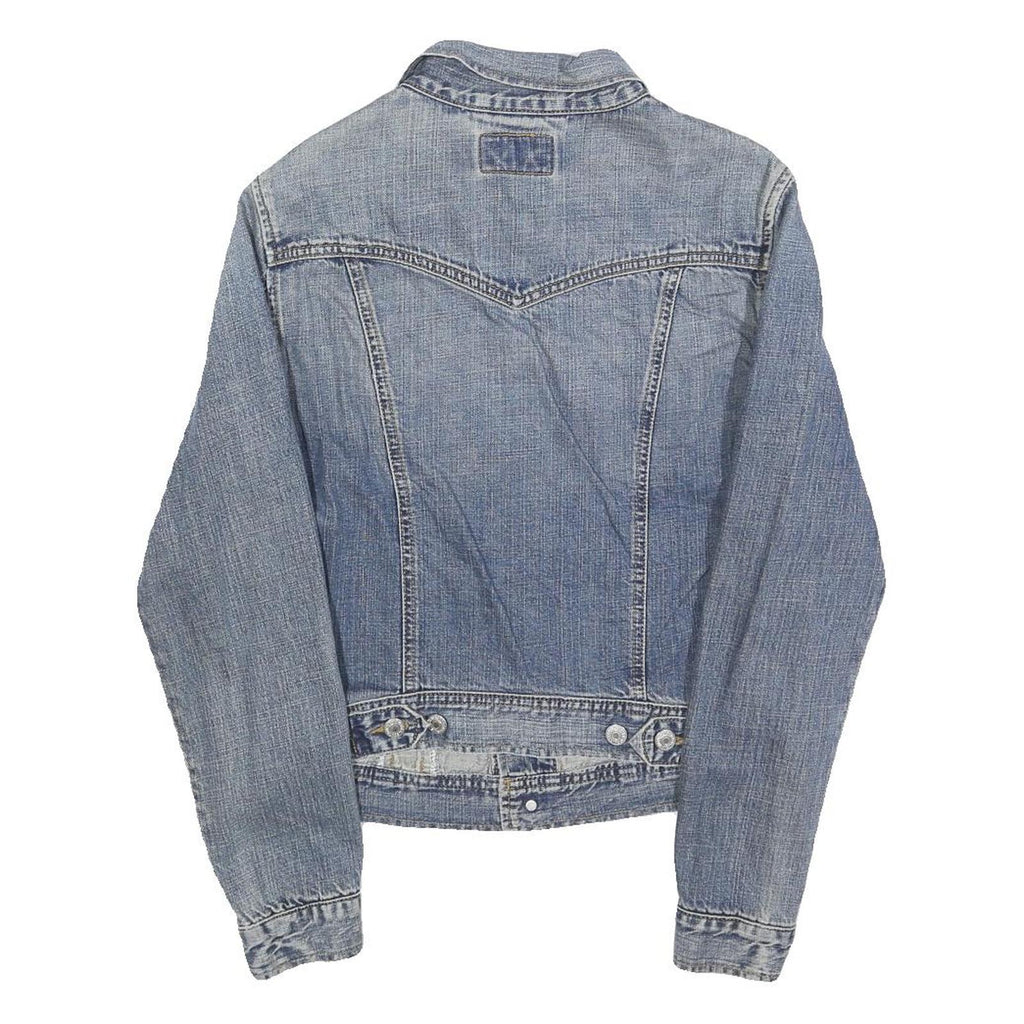 LEVI'S Womens Blue Denim Button Jacket S Cotton Classic Casual Retro