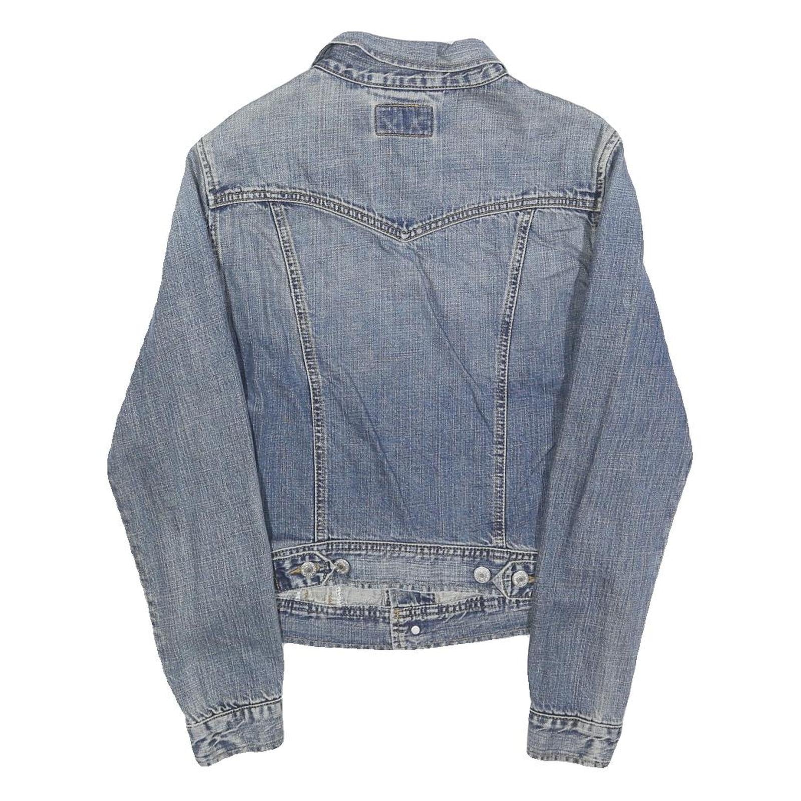 LEVI'S Womens Blue Denim Button Jacket S Cotton Classic Casual Retro