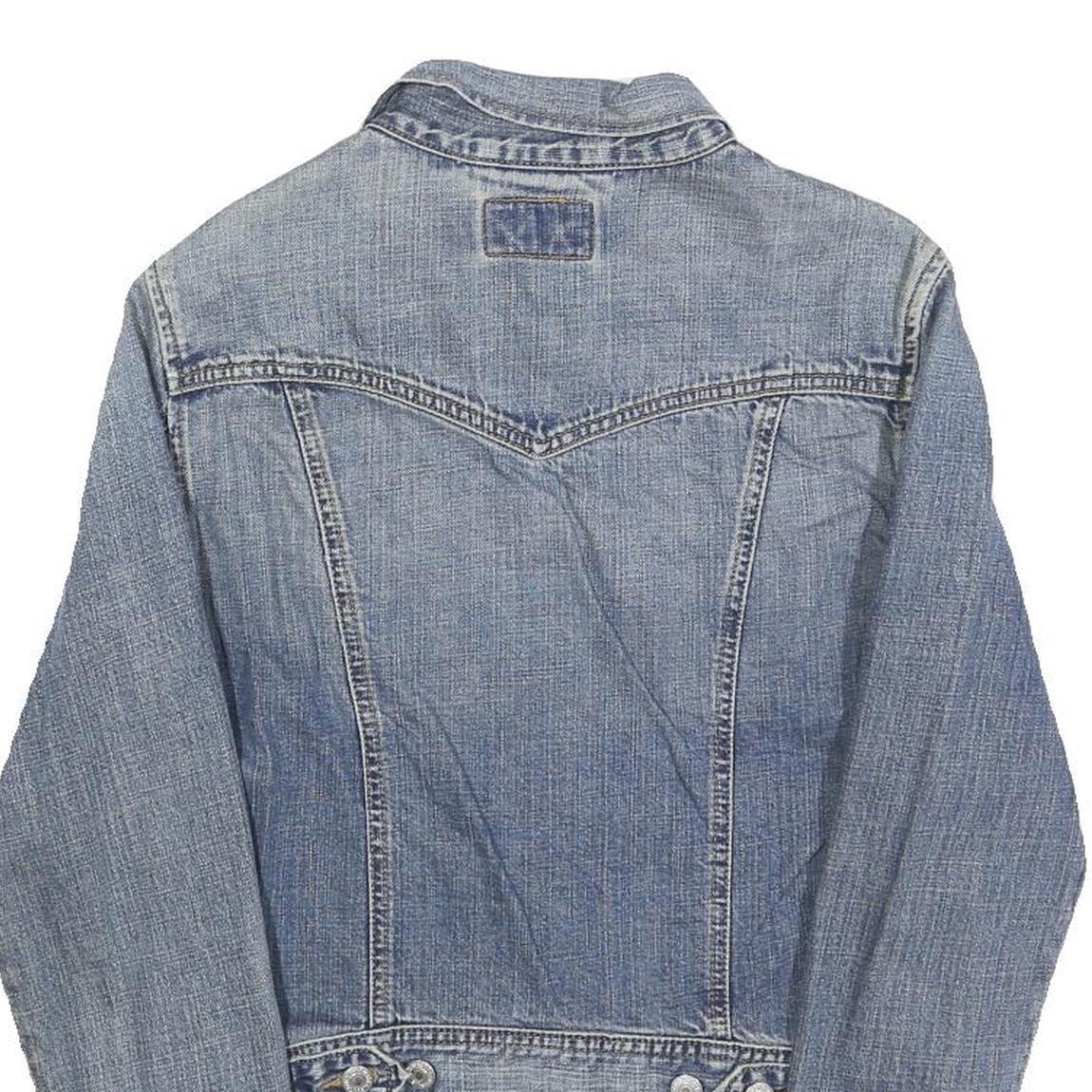 LEVI'S Womens Blue Denim Button Jacket S Cotton Classic Casual Retro