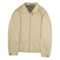 Mens Beige Polyester Zip Jacket M Classic Plain Casual Lightweight Outerwear