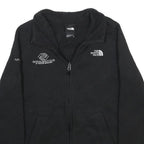 THE NORTH FACE Womens Black Fleece Jacket M Polyester Zip Logo Embroidered