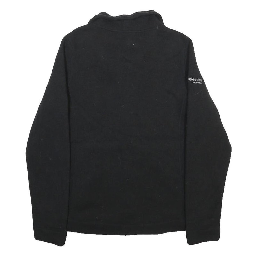 THE NORTH FACE Womens Black Fleece Jacket M Polyester Zip Logo Embroidered