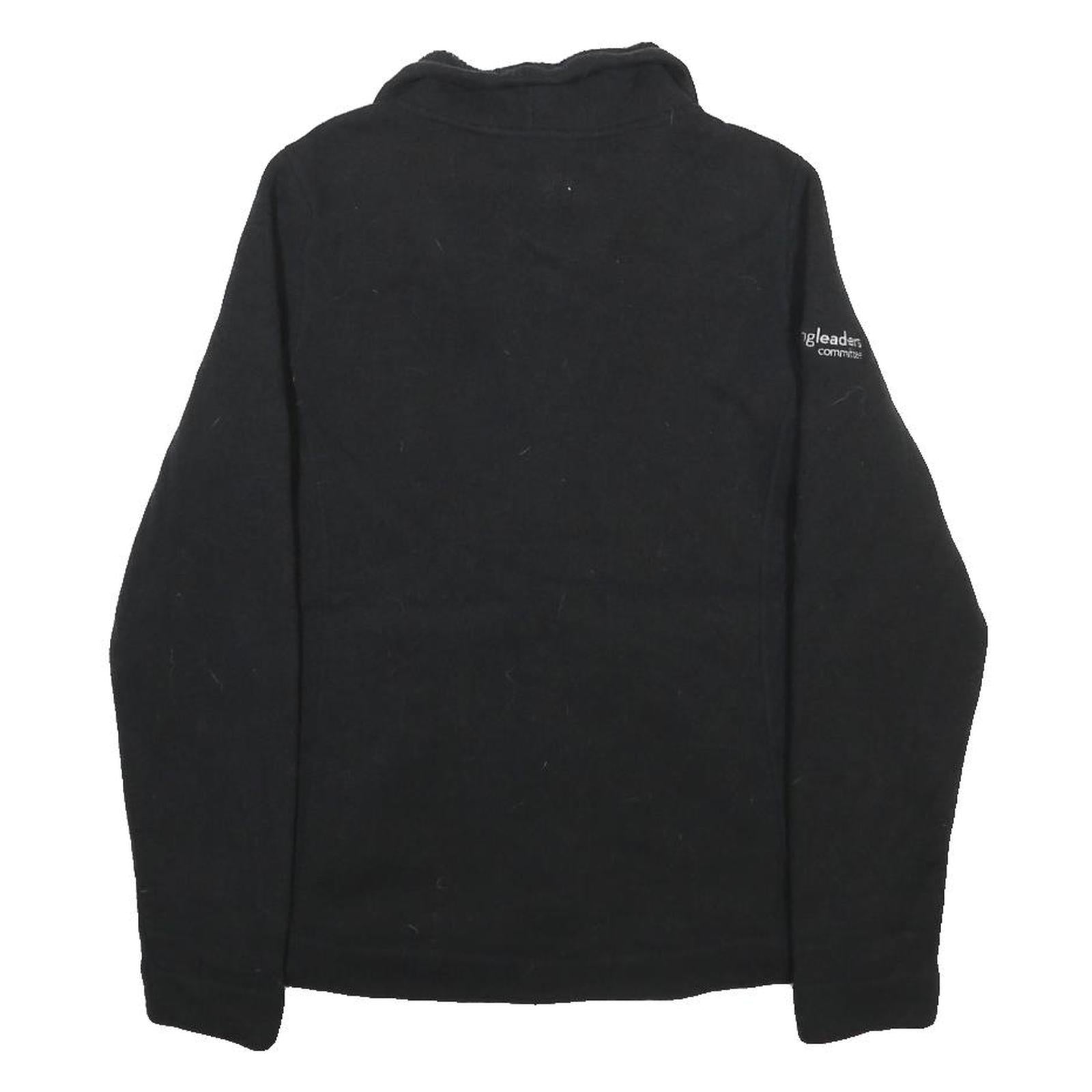 THE NORTH FACE Womens Black Fleece Jacket M Polyester Zip Logo Embroidered