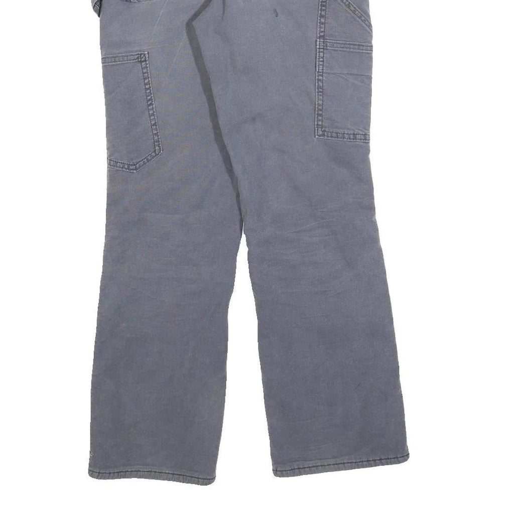 CARHARTT Womens Regular Blue Cotton Blend Zip Trousers W28 L28 Durable Workwear