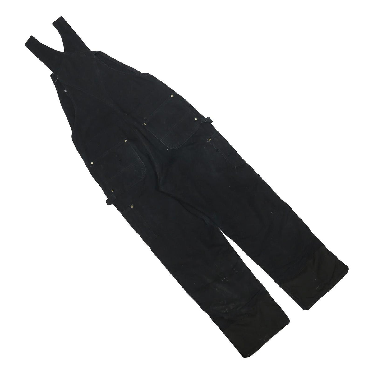 CARHARTT Mens Black Cotton Blend Regular Fit Dungarees M W34 L31 Workwear