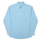 WRANGLER Mens Blue Checked Shirt XS Classic Button-Down Collar Long Sleeve