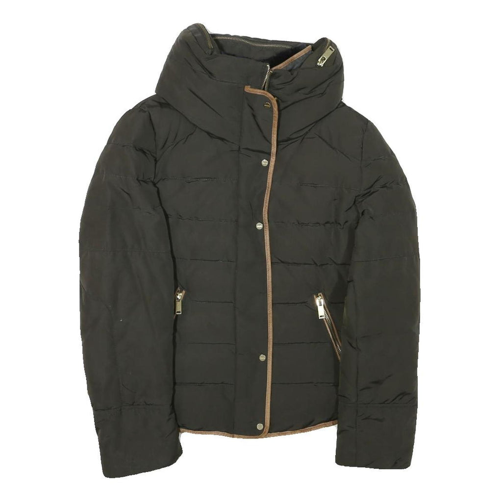 ZARA BASIC Womens Black Jacket M Polyester Blend Plain Zip Comfortable Casual