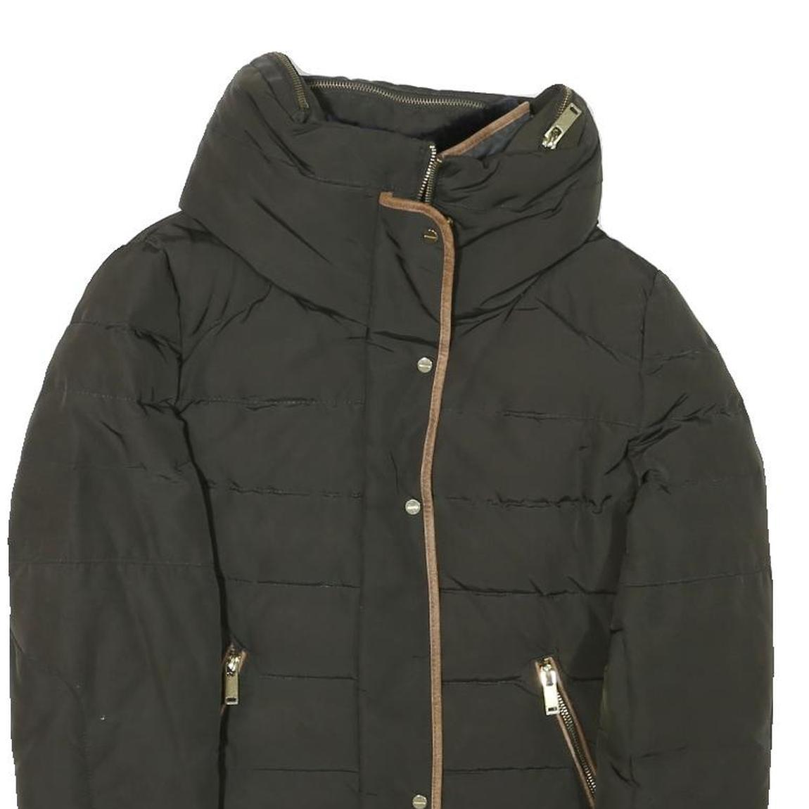 ZARA BASIC Womens Black Jacket M Polyester Blend Plain Zip Comfortable Casual