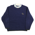 ROCKY MOUNTAIN BAG Womens Navy Patterned Jumper Round Neck Basic Knit L