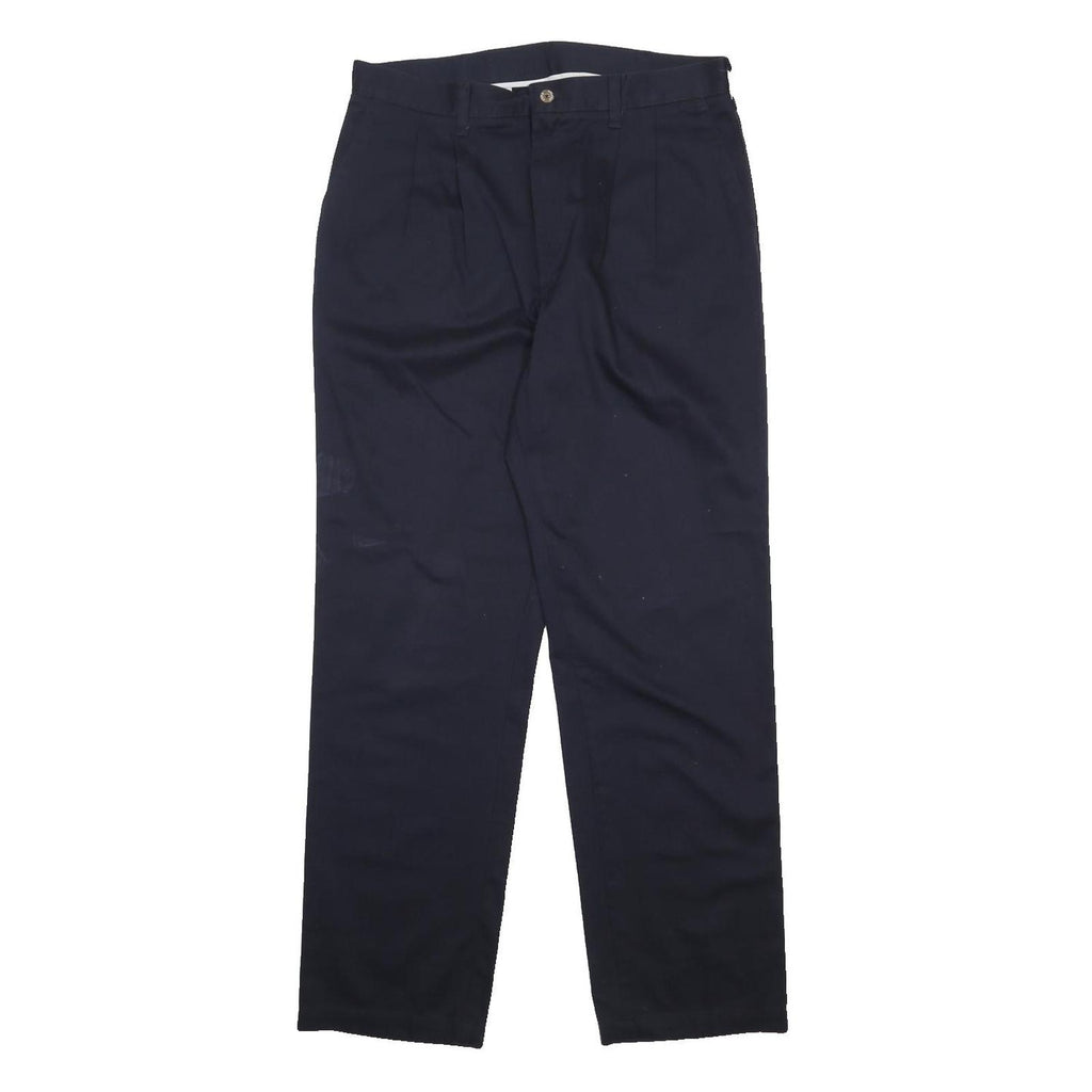 WRANGLER Mens Cotton Blue Regular Straight Trousers W34 L32 Classic Zip Closure