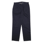 WRANGLER Mens Cotton Blue Regular Straight Trousers W34 L32 Classic Zip Closure