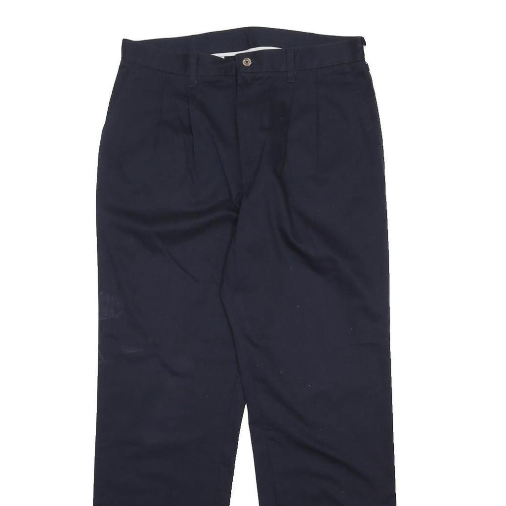 WRANGLER Mens Cotton Blue Regular Straight Trousers W34 L32 Classic Zip Closure