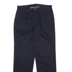 WRANGLER Mens Cotton Blue Regular Straight Trousers W34 L32 Classic Zip Closure