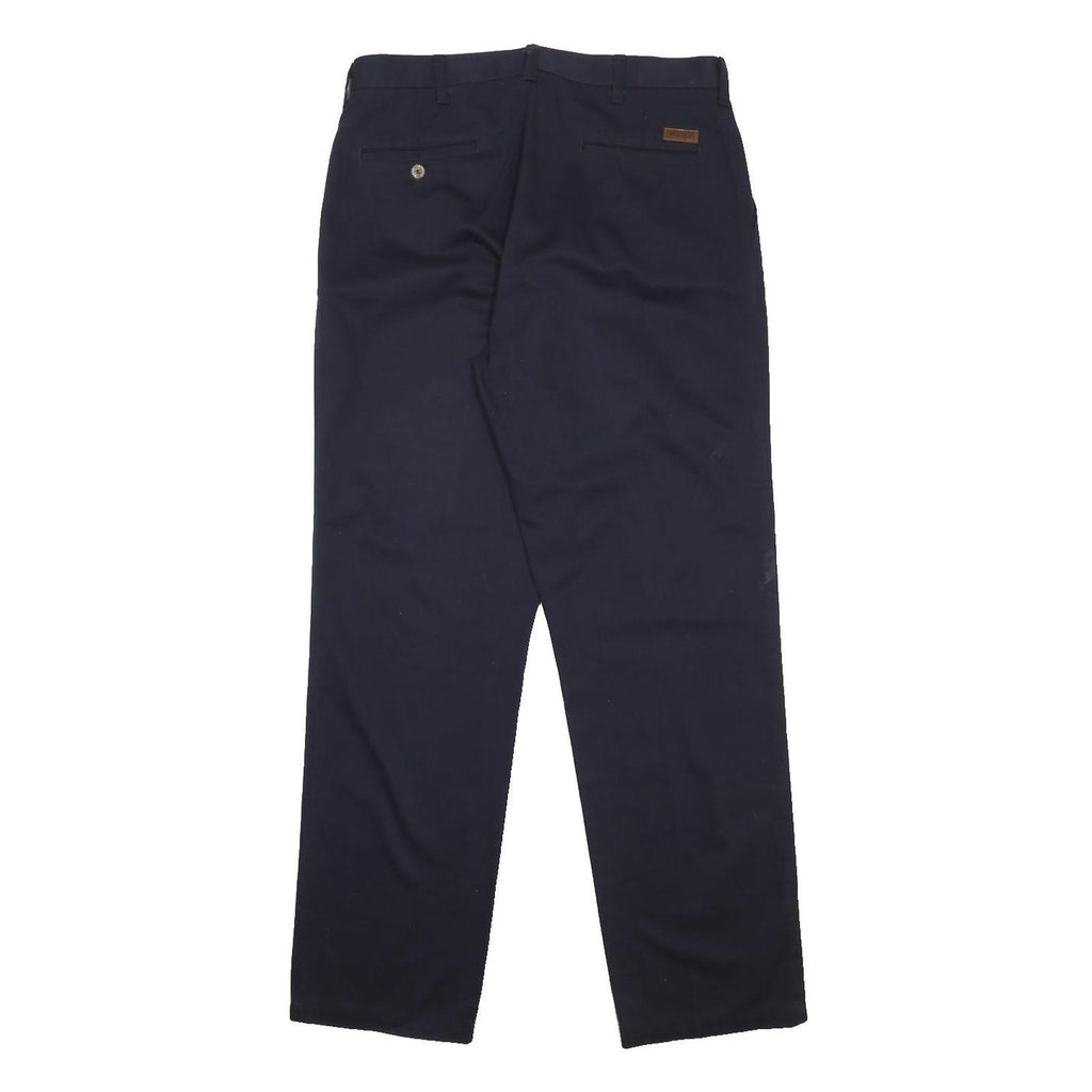 WRANGLER Mens Cotton Blue Regular Straight Trousers W34 L32 Classic Zip Closure