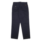 WRANGLER Mens Cotton Blue Regular Straight Trousers W34 L32 Classic Zip Closure
