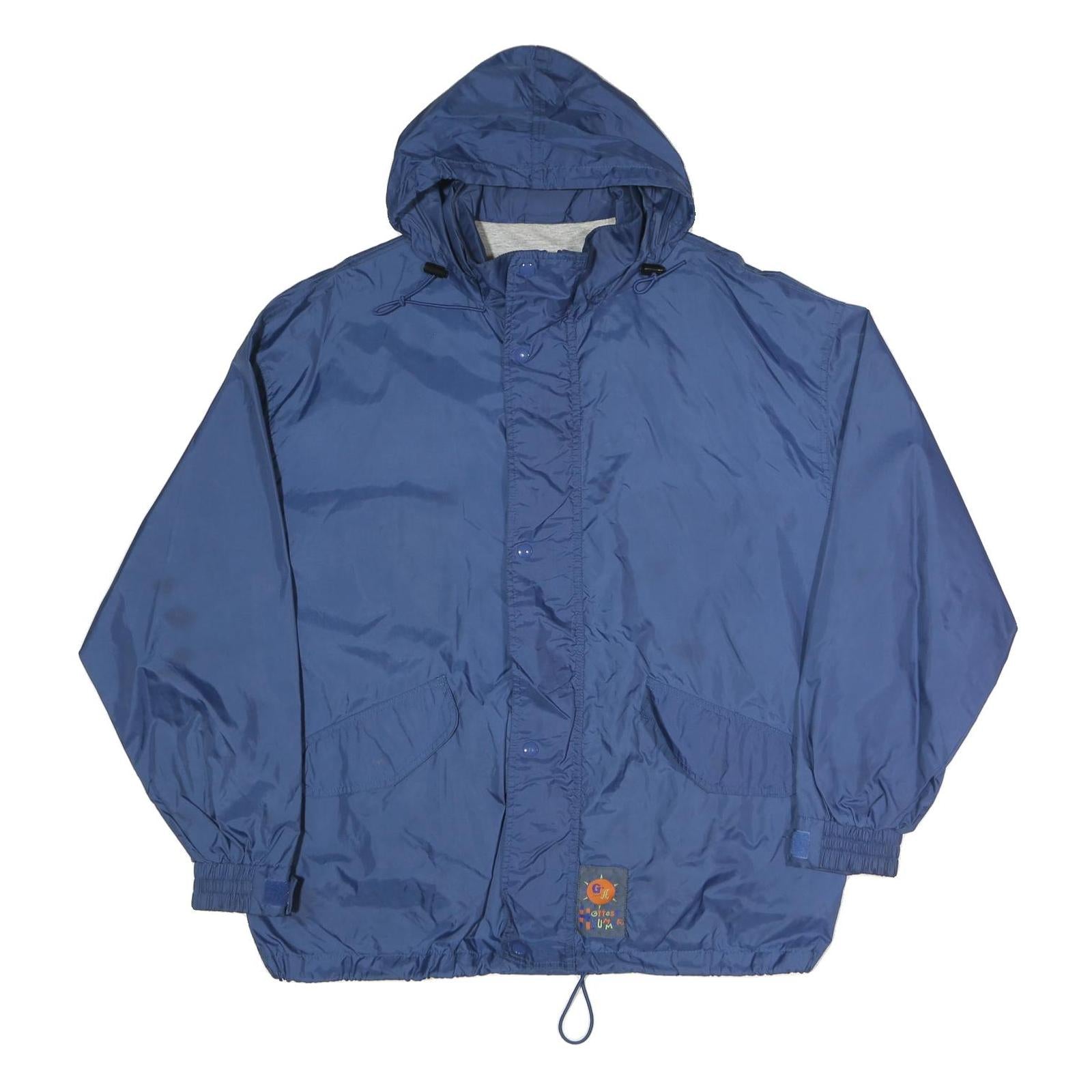 USA GARRY SPORT Mens Blue Jacket XL Polyester Blend Plain Zip Hooded Casual