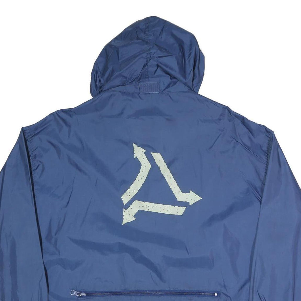 USA GARRY SPORT Mens Blue Jacket XL Polyester Blend Plain Zip Hooded Casual