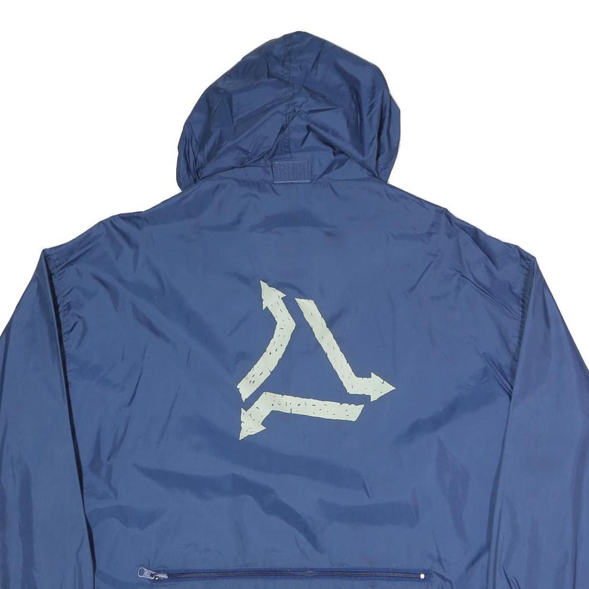 USA GARRY SPORT Mens Blue Jacket XL Polyester Blend Plain Zip Hooded Casual