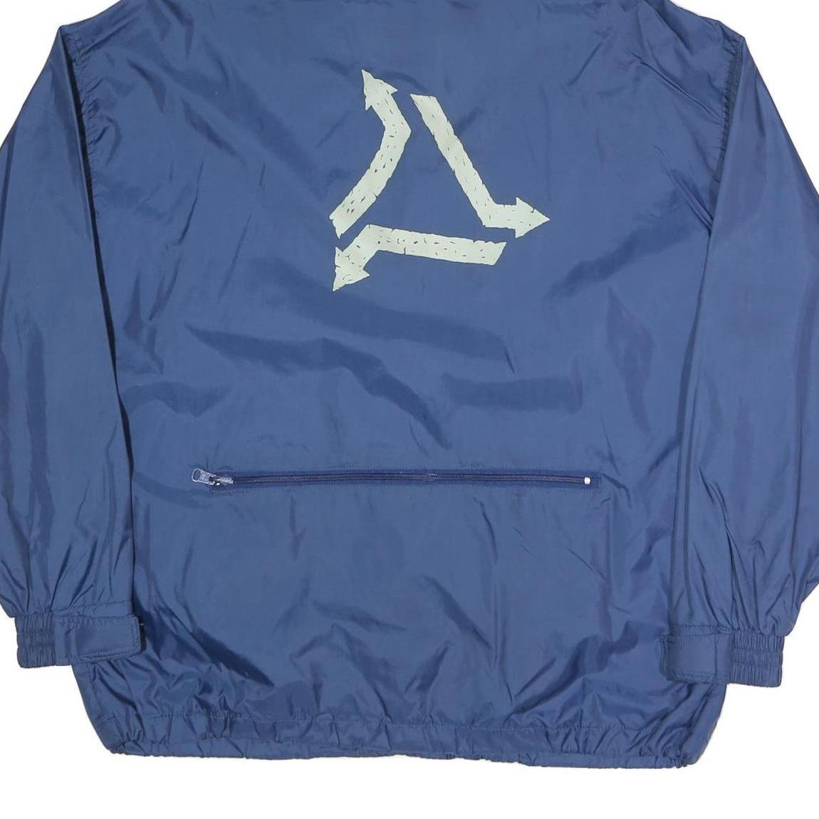 USA GARRY SPORT Mens Blue Jacket XL Polyester Blend Plain Zip Hooded Casual