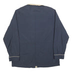 FAY Mens Blue & Cream Jacket L Polyester Blend Zip Plain Casual