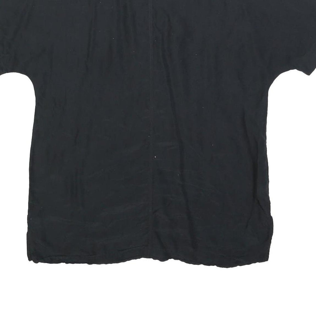 SERGIO CASSINI Womens Black Silk Shift Dress Short Sleeve UK S Elegant