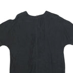 SERGIO CASSINI Womens Black Silk Shift Dress Short Sleeve UK S Elegant
