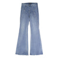 SINCERELY JULES Womens Jeans Blue Regular Flared Denim Light W25 L31 Button