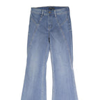SINCERELY JULES Womens Jeans Blue Regular Flared Denim Light W25 L31 Button