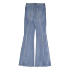 SINCERELY JULES Womens Jeans Blue Regular Flared Denim Light W25 L31 Button