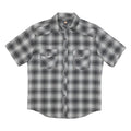 DICKIES Mens Grey Check Shirt M Cotton Blend Short Sleeve Button Shirt