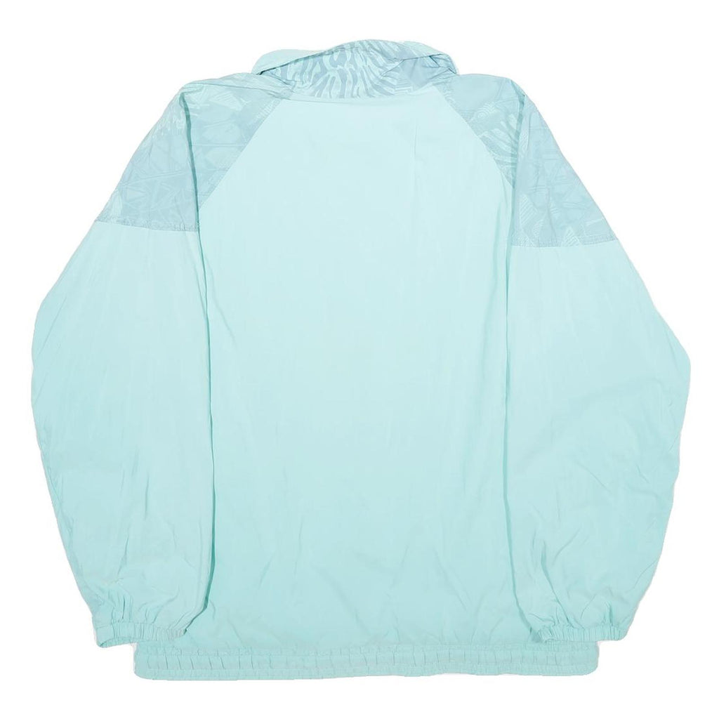 HIBERNIA Womens Light Blue Zip Jacket XL Woven Geometric Pattern Lightweight