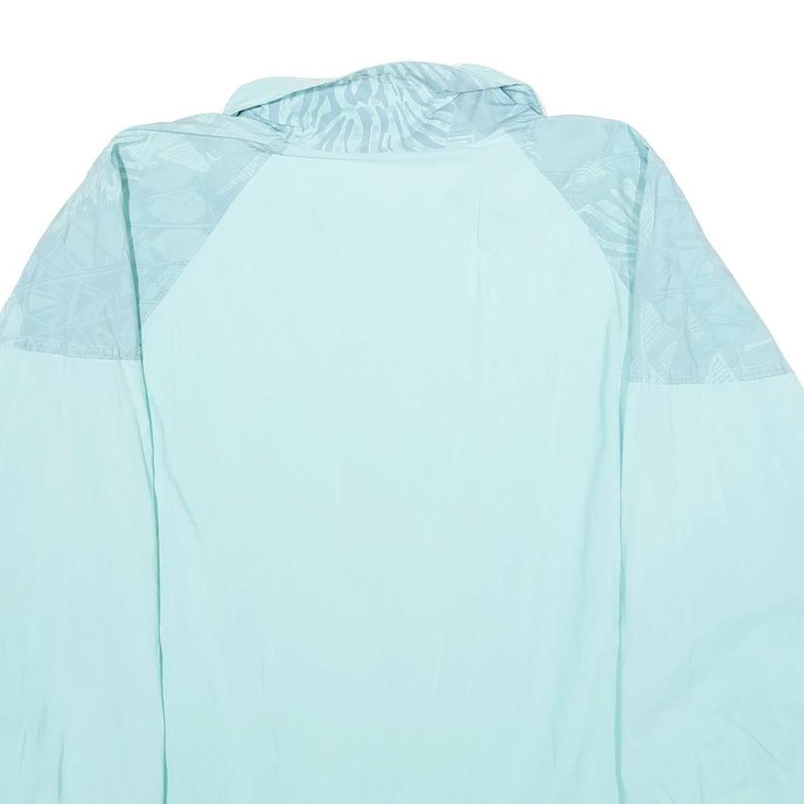 HIBERNIA Womens Light Blue Zip Jacket XL Woven Geometric Pattern Lightweight