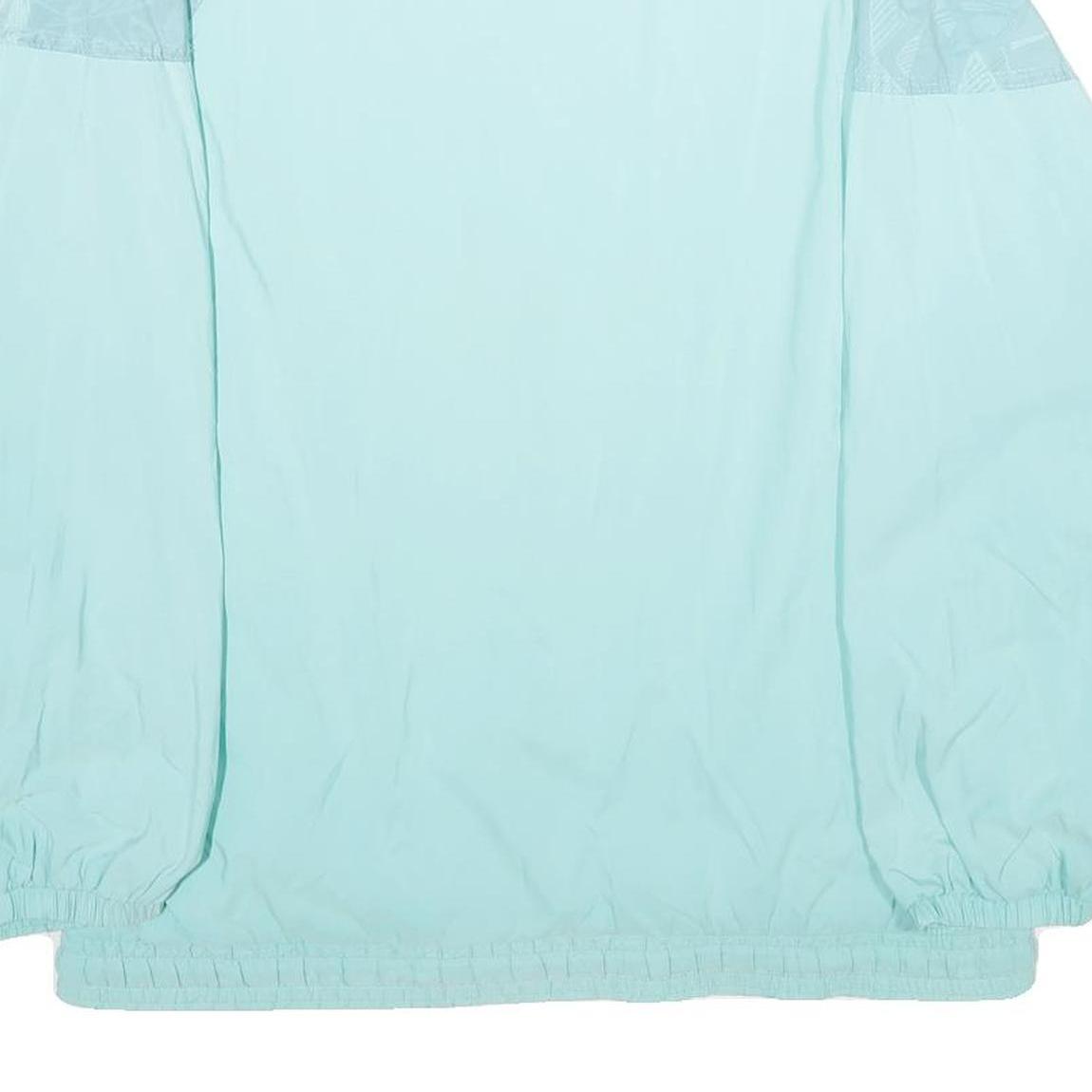 HIBERNIA Womens Light Blue Zip Jacket XL Woven Geometric Pattern Lightweight