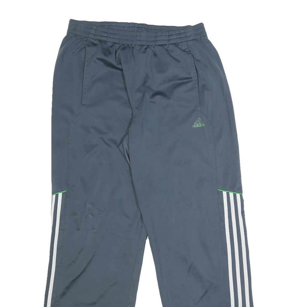 ADIDAS Mens Joggers Blue White Green M W28 L30 Polyester Sportswear
